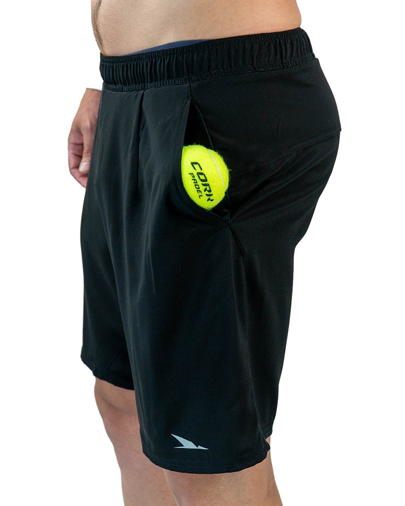 Cork Padel Men's Premium Shorts Black