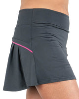 Cork Padel Women's Premium Pleated Skirt Gray