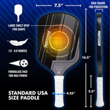 Professor Pickleball Premier Paddle Set | 2 Paddles, 4 Balls, 2 Grips, & Bag