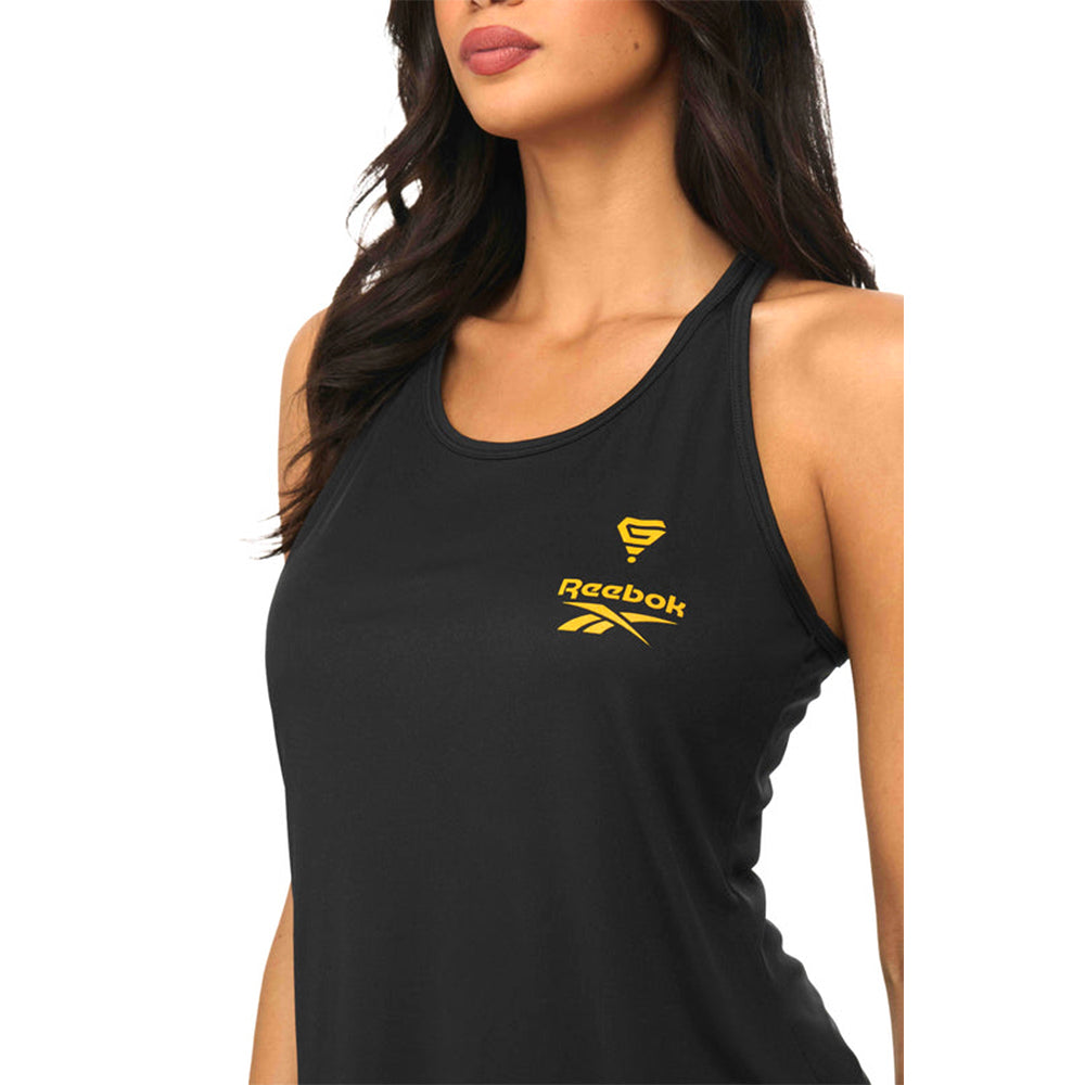 Camiseta sin mangas para mujer GLDN PNT X Reebok | Negro