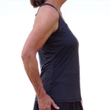 Camiseta sin mangas Picckleball Bella Racerback negra