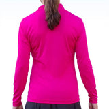 Camiseta de manga larga con cremallera Picckleball Bella 1/4 rosa