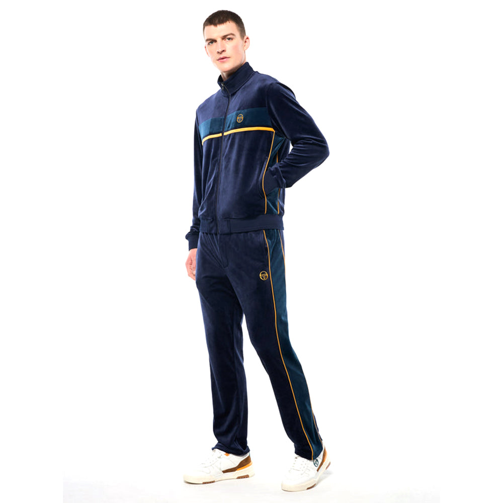 Chaqueta de chándal Sergio Tacchini Forato Velour | Azul marítimo