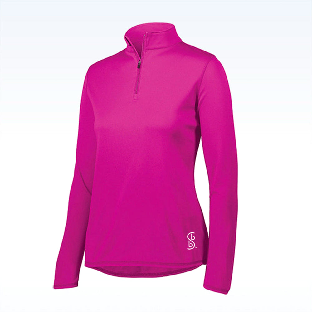 Camiseta de manga larga con cremallera Picckleball Bella 1/4 rosa