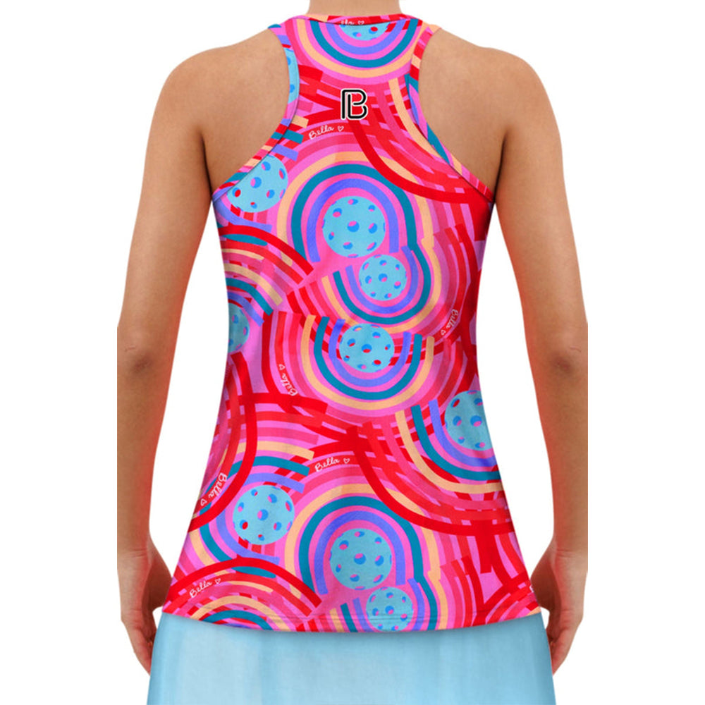 Camiseta sin mangas espalda nadador Picckleball Bella Circle