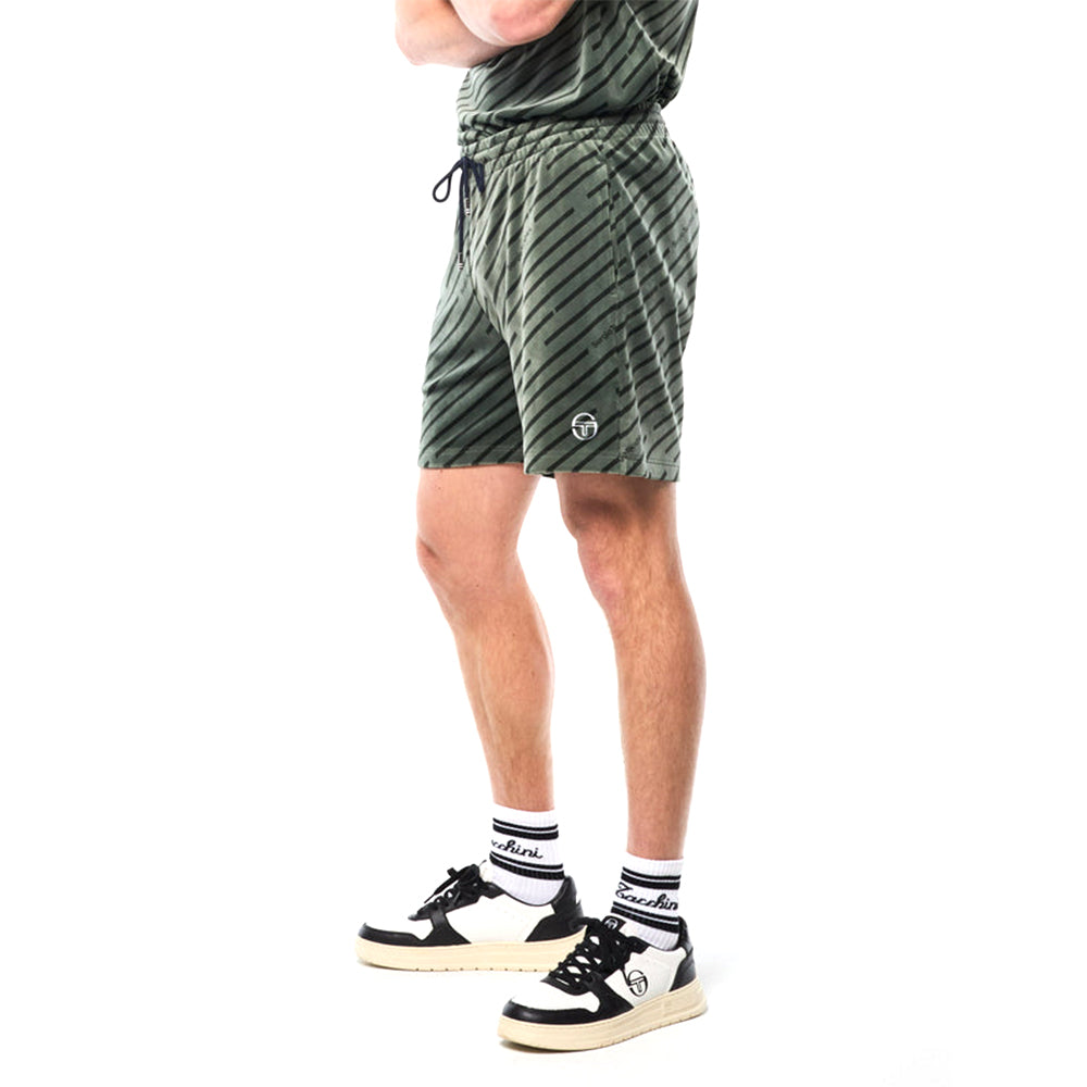 Sergio Tacchini Obliquo Velour Short | Verde Agave