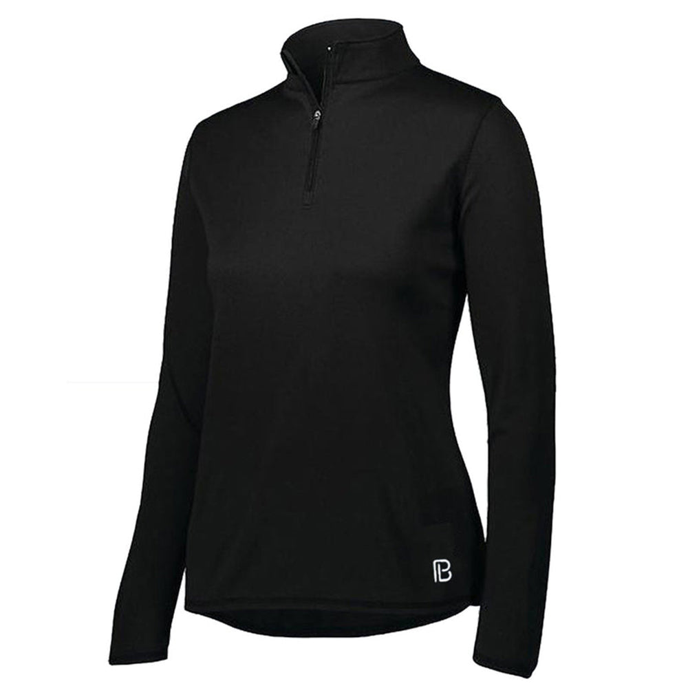 Picckleball Bella 1/4 Zip Manga Larga Negro