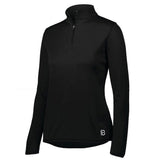 Picckleball Bella 1/4 Zip Manga Larga Negro