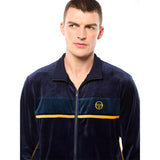Chaqueta de chándal Sergio Tacchini Forato Velour | Azul marítimo
