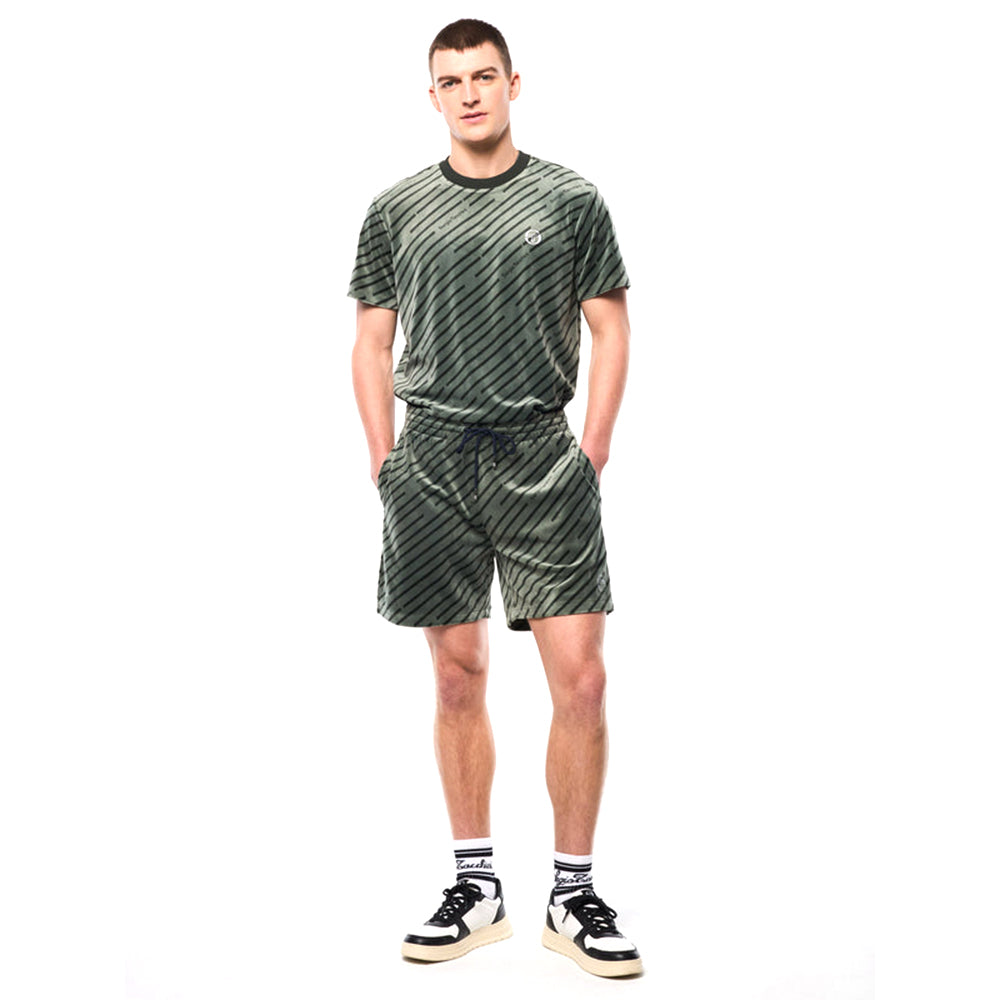Sergio Tacchini Obliquo Velour Short | Verde Agave