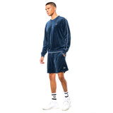Sergio Tacchini Obliquo Velour Crewneck | Key Largo
