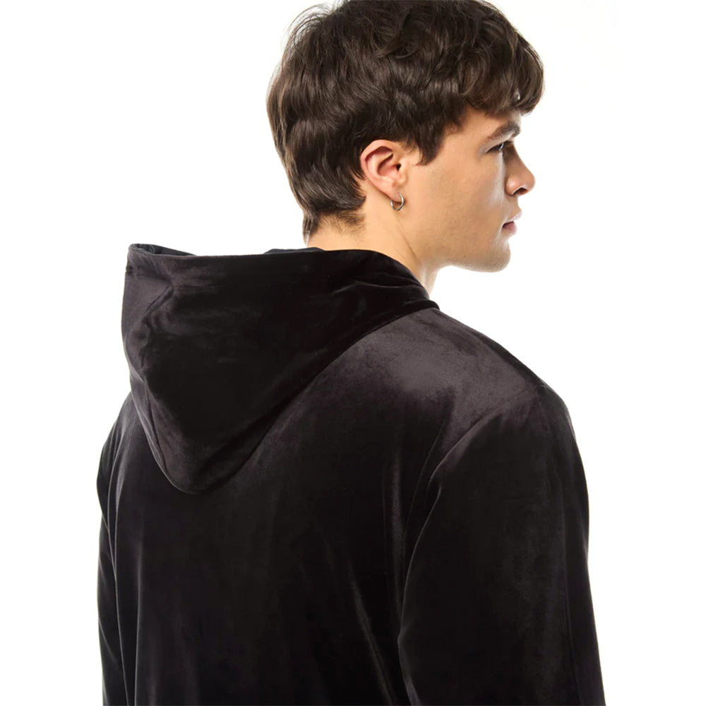 Chaqueta de chándal reversible Sergio Tacchini Viaggioa de velour | Negro Noche