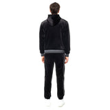 Chaqueta de chándal reversible Sergio Tacchini Viaggioa de velour | Negro Noche