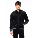 Chaqueta de chándal reversible Sergio Tacchini Viaggioa de velour | Negro Noche