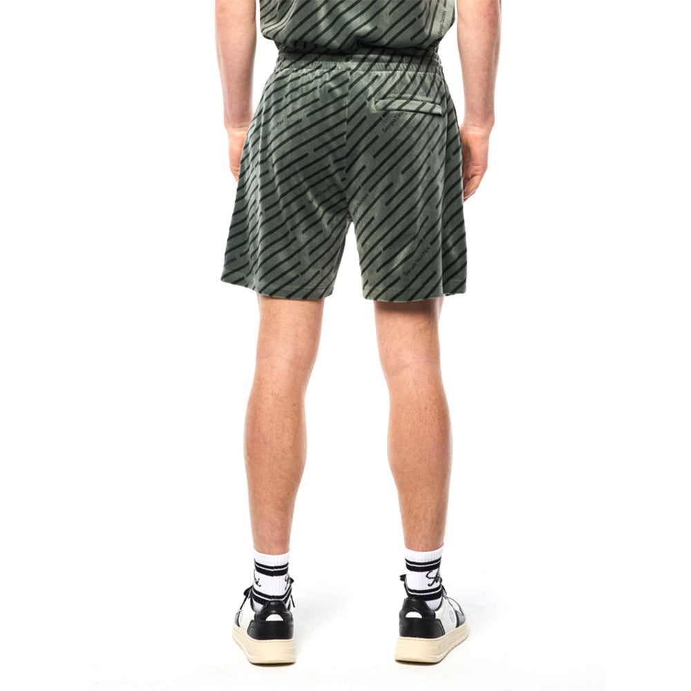 Sergio Tacchini Obliquo Velour Short | Verde Agave