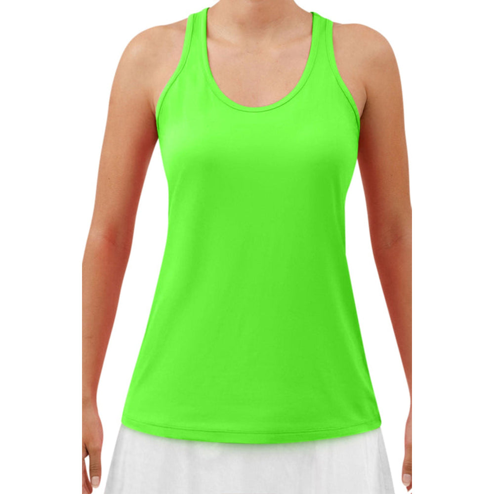 Camiseta sin mangas espalda nadadora Picckleball Bella Gecko Green