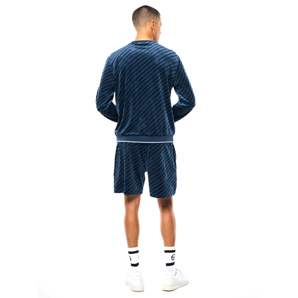 Sergio Tacchini Obliquo Velour Crewneck | Key Largo