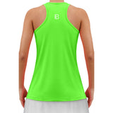 Camiseta sin mangas espalda nadadora Picckleball Bella Gecko Green