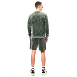 Sergio Tacchini Obliquo Velour Crewneck | Verde Agave