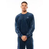 Sergio Tacchini Obliquo Velour Crewneck | Key Largo