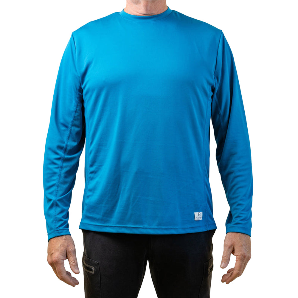 Camiseta de manga larga azul Mykonos para hombre Picckleball Bella