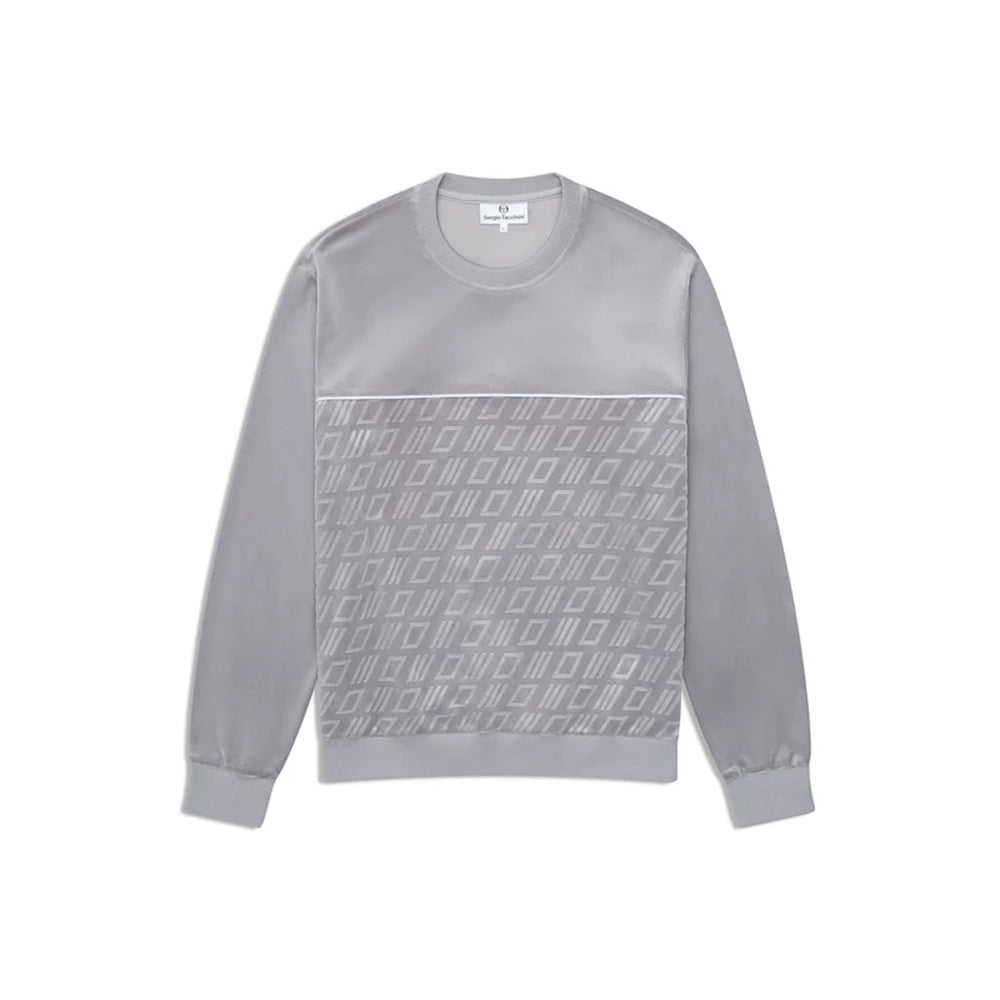 Sergio Tacchini Bandiera Debossed Velour Crewneck | Sleet