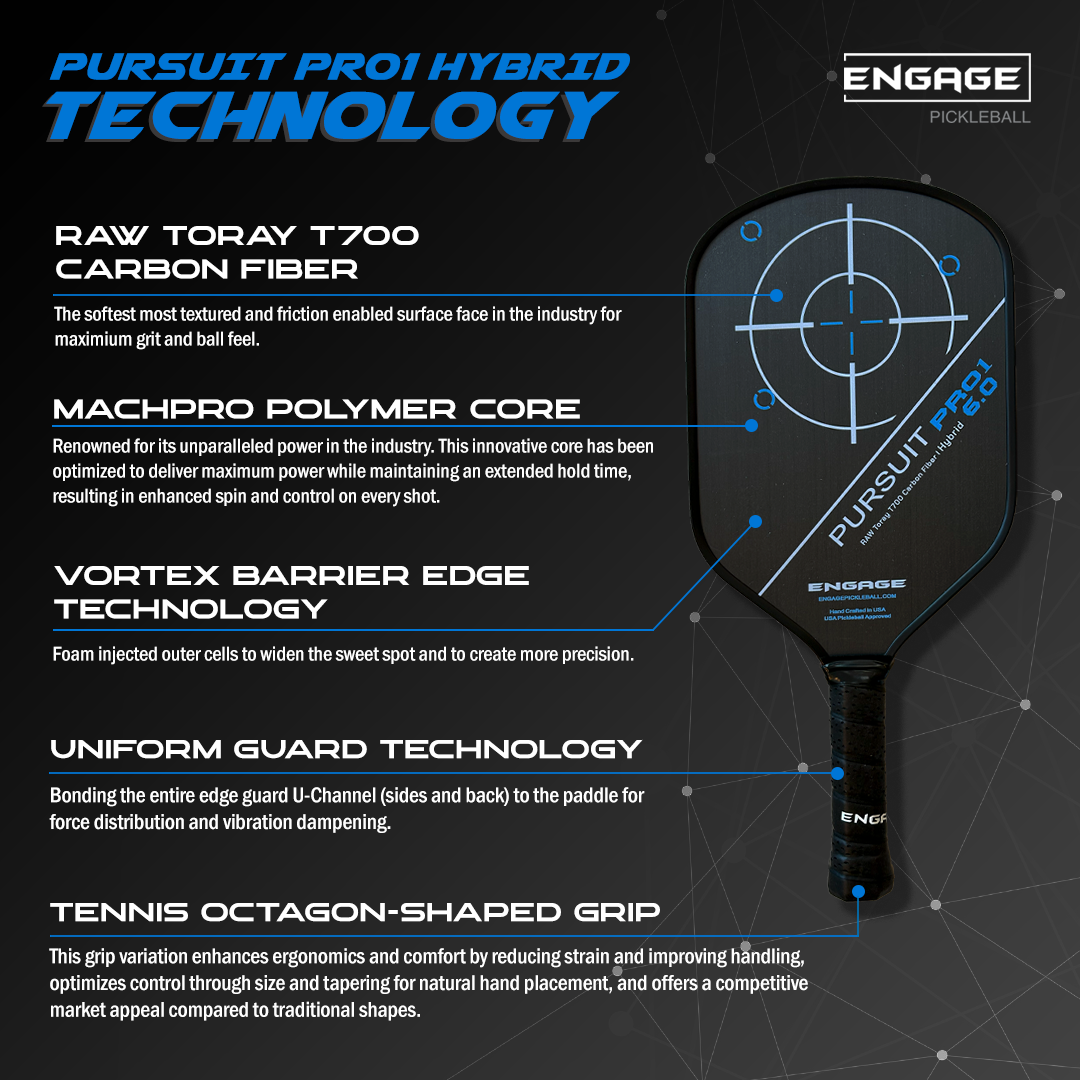 Engage Pickleball Pursuit Pro1 6.0 Hybrid