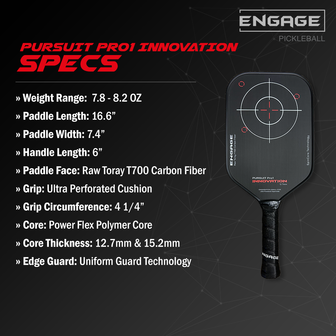 Pala de pickleball Engage Pickleball Pursuit Pro1 Innovation 12.7mm