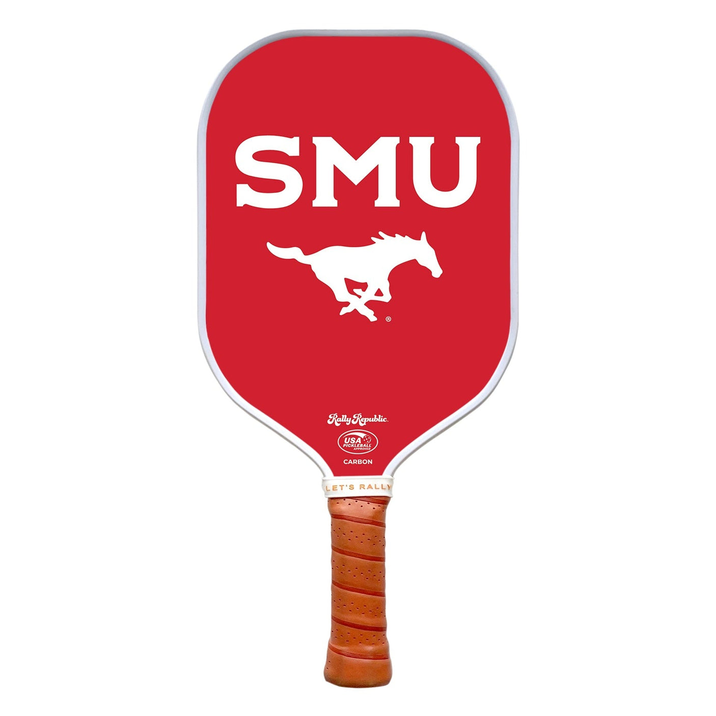 Rally Republic PIckleball Paddle - SMU Mustangs Red Stacked SMU Mark