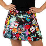 Queen Of The Court Tattoo Swing Skirt