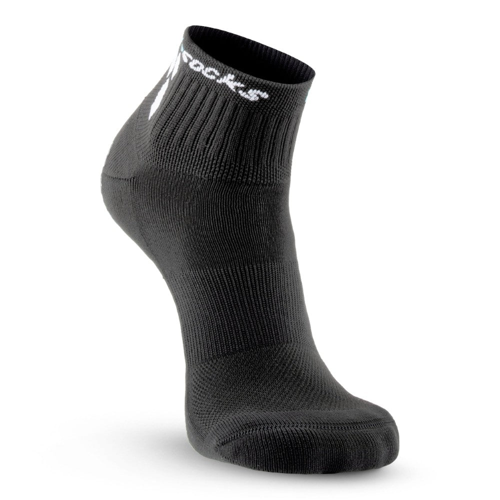 GripSocks for Tennis - 1/4 Crew Height - Black