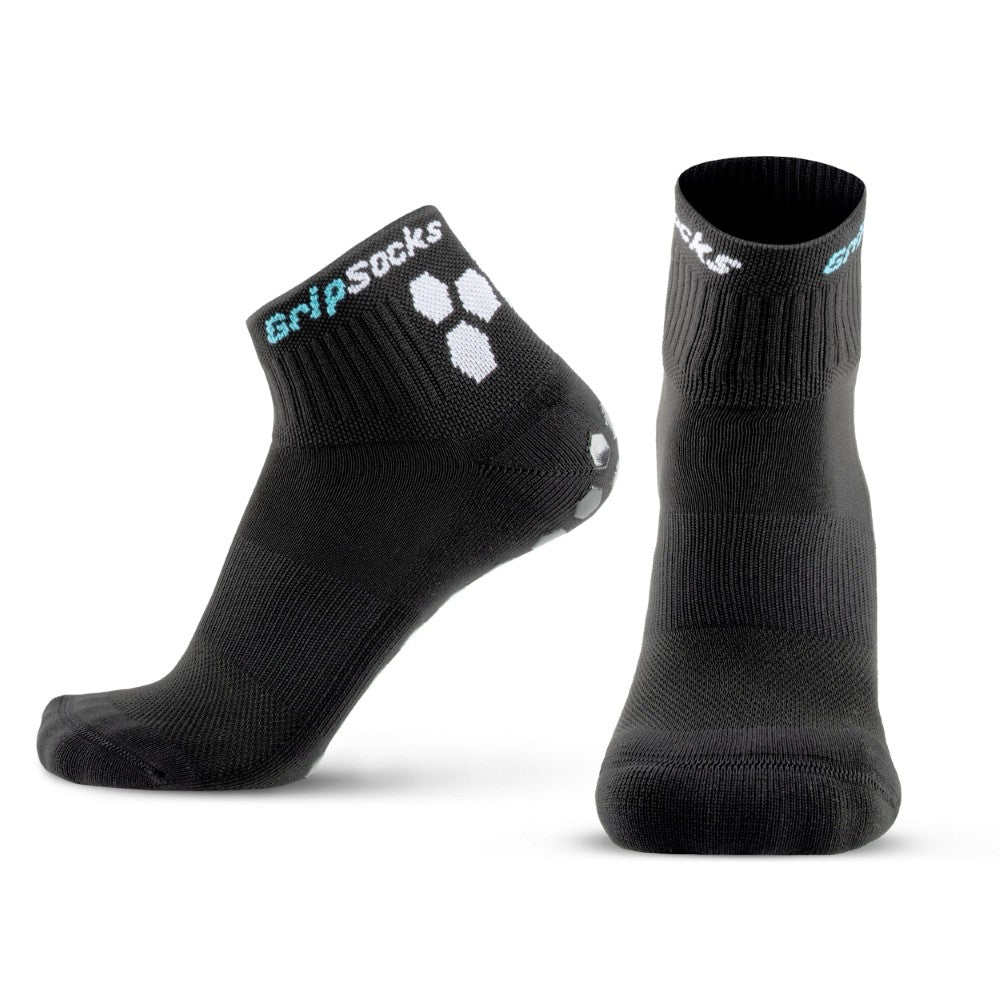 GripSocks for Golf - 1/4 Crew Height - Black