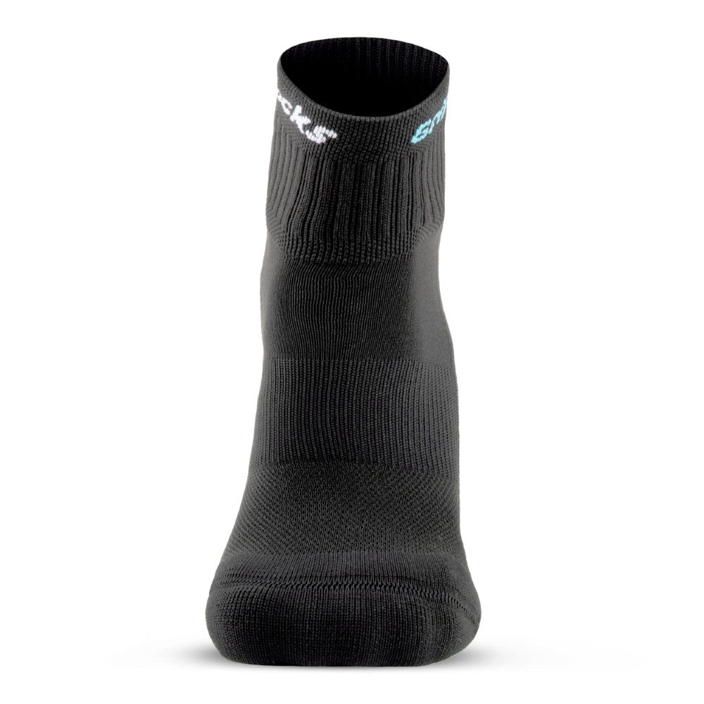 GripSocks for Tennis - 1/4 Crew Height - Black