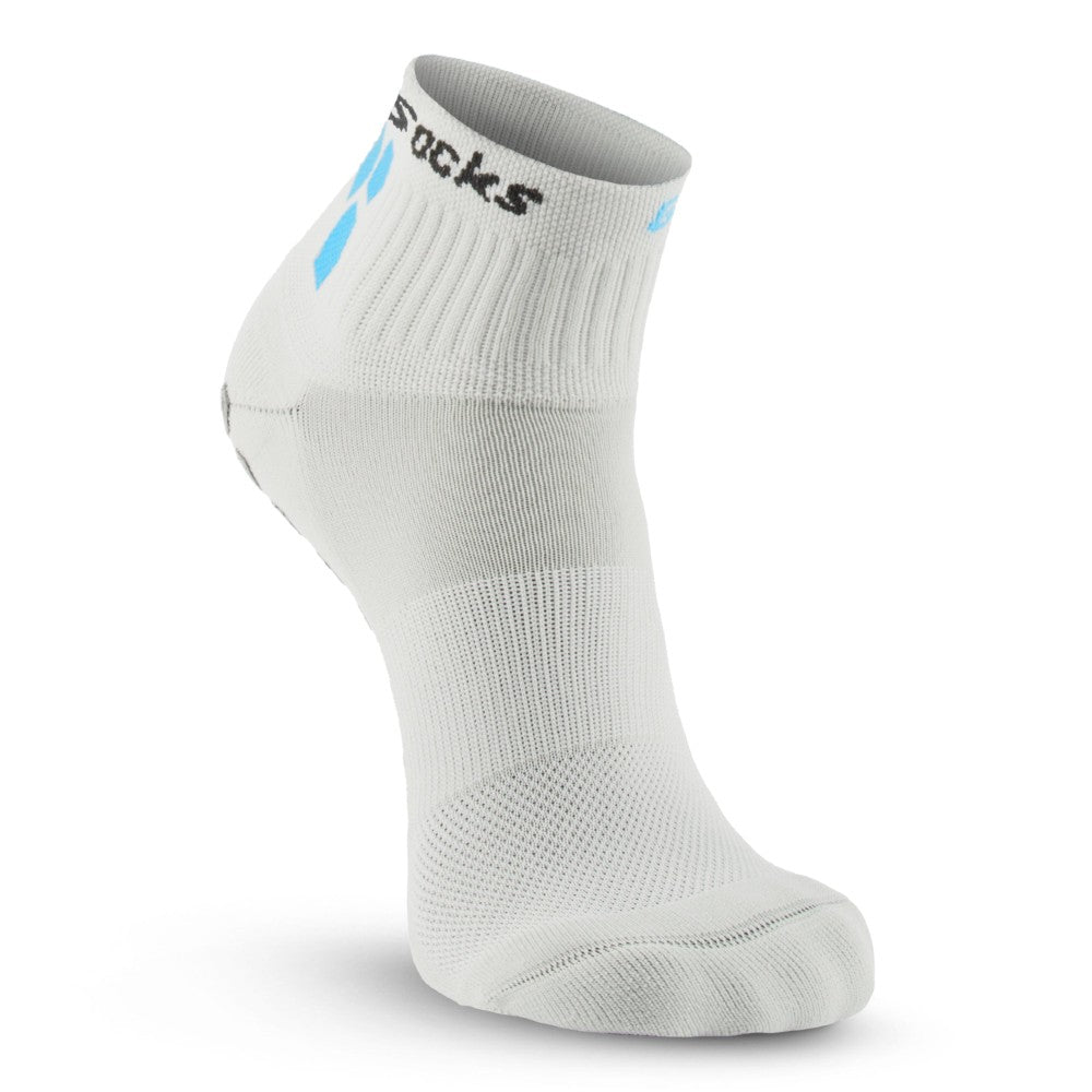 GripSocks for Tennis - 1/4 Crew Height - Gray