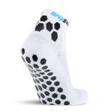 Athletic Socks with Grips - 1/4 Crew - White