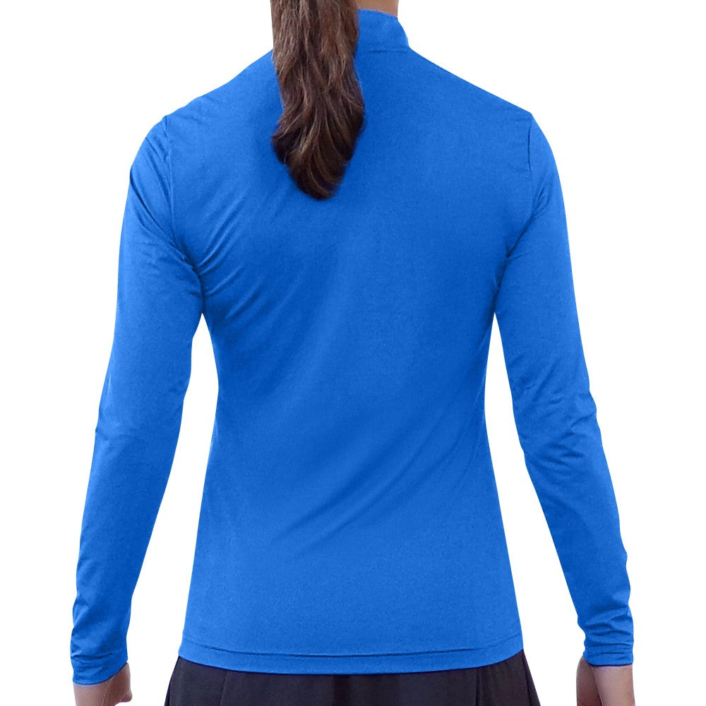 Camiseta de manga larga con cremallera Picckleball Bella 1/4, azul royal