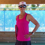 Camiseta de tirantes Picckleball Bella Racerback Rosa
