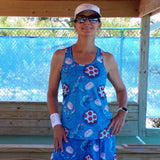 Camiseta de tirantes estilo nadador Bella Picckleball Monstruo Langosta