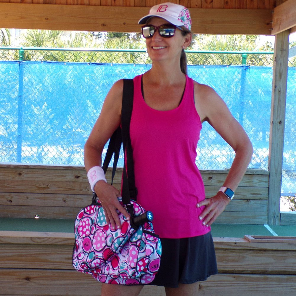 Camiseta de tirantes Picckleball Bella Racerback Rosa