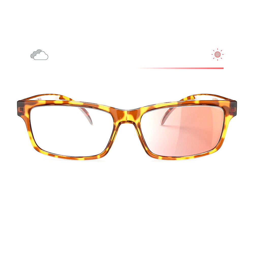 Reks Tortoise Rectangle Prescription Transitions® Colors