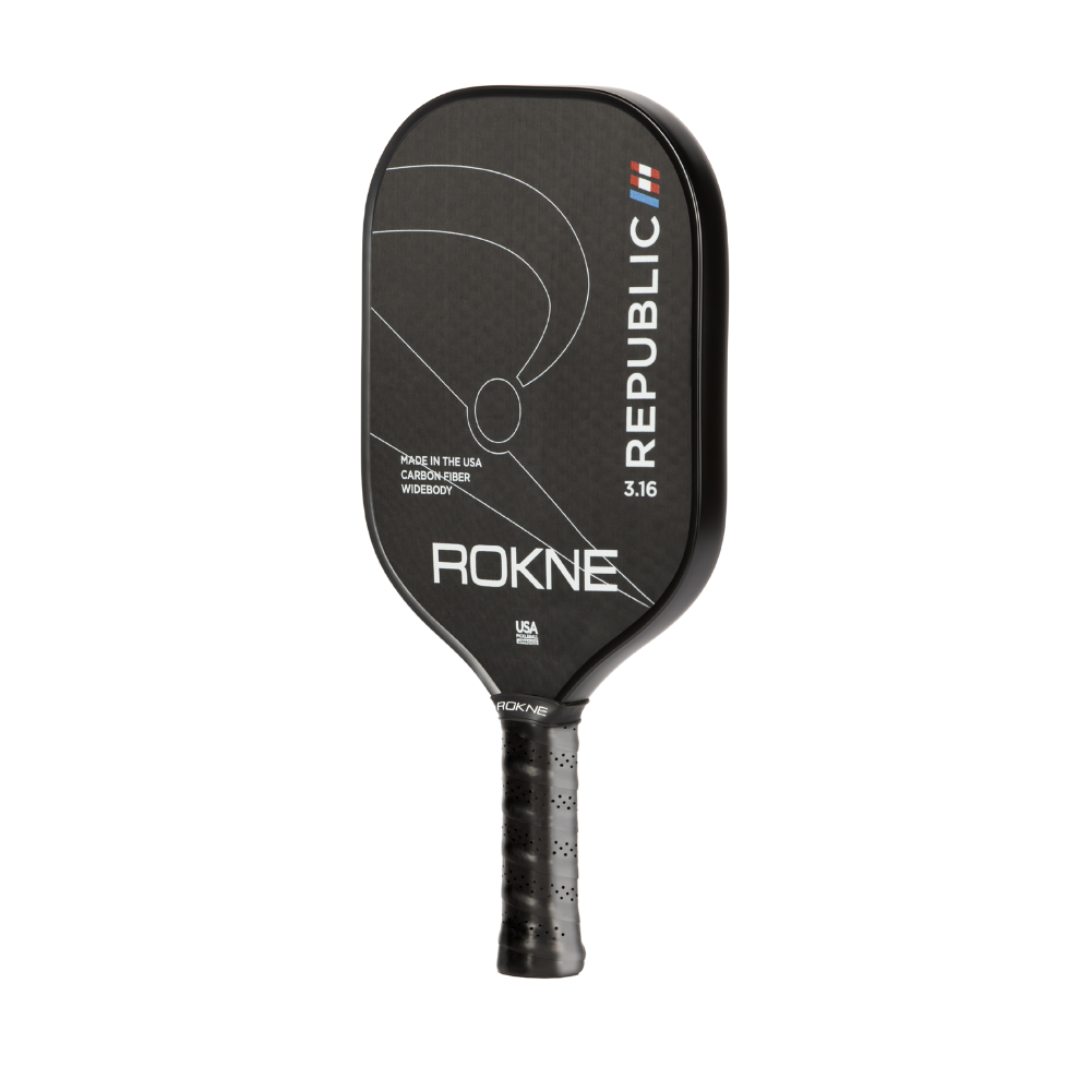 Rokne Pickleball Paddle Republic 3.16 - Raw Carbon Fiber