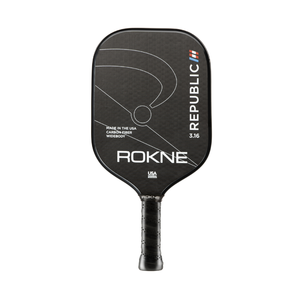 Rokne Pickleball Paddle Republic 3.16 - Raw Carbon Fiber