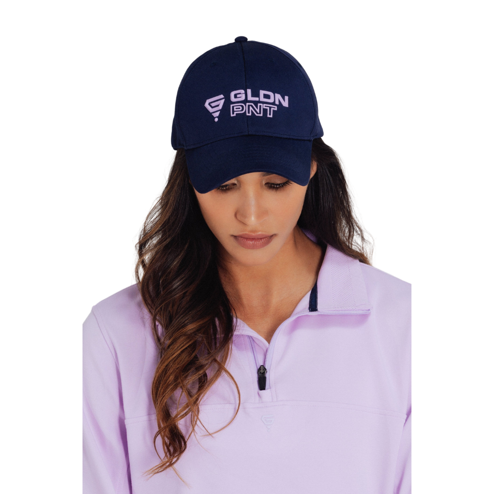 GLDN PNT Rubber Logo Laser Cut Hat | Navy