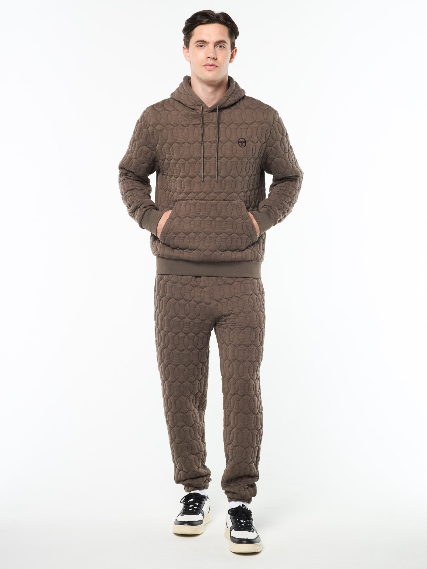 Sergio Tacchini Aversa Quilted Hoodie - Morel