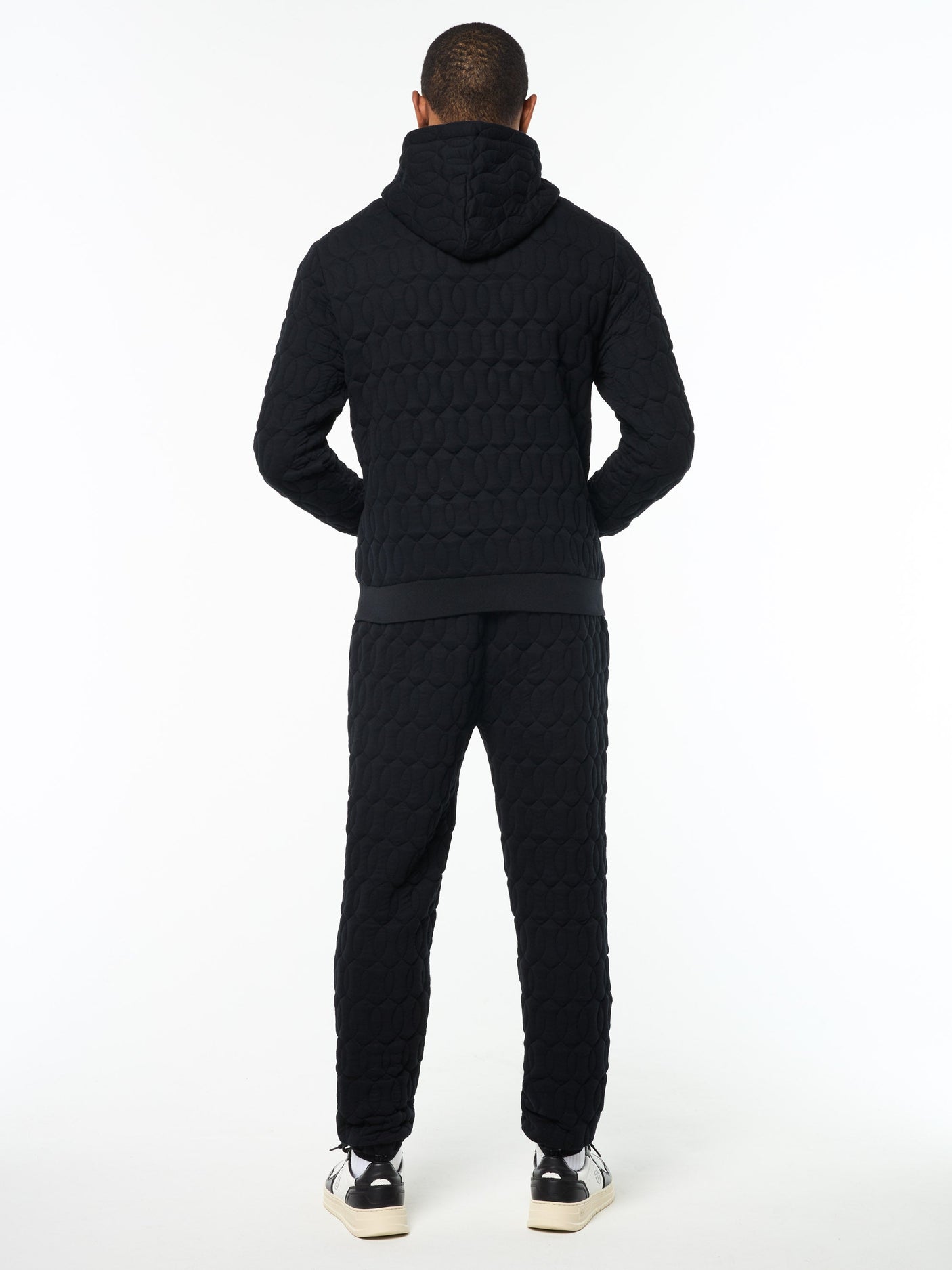 Sergio Tacchini Aversa Quilted Hoodie - Black Beauty