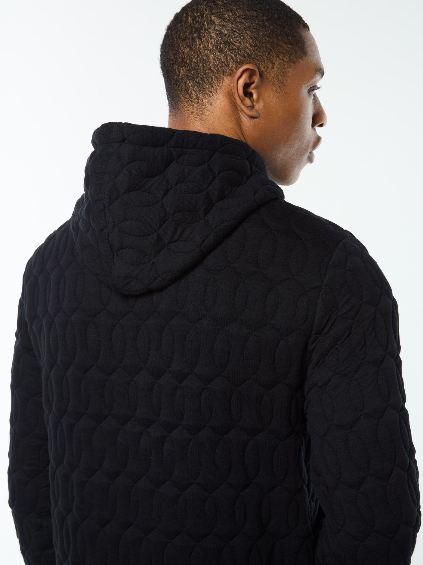 Sergio Tacchini Aversa Quilted Hoodie - Black Beauty