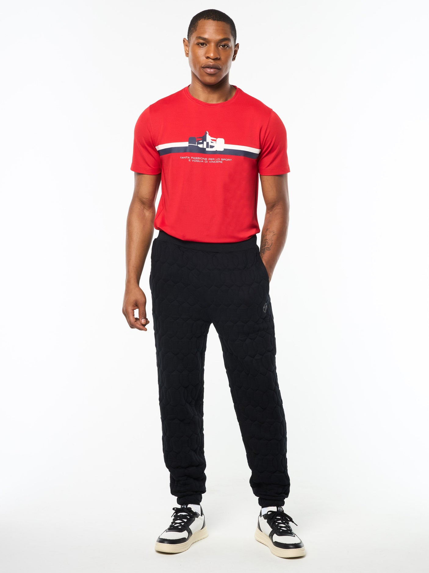 Sergio Tacchini Aversa Quilted Sweatpant - Black Beauty