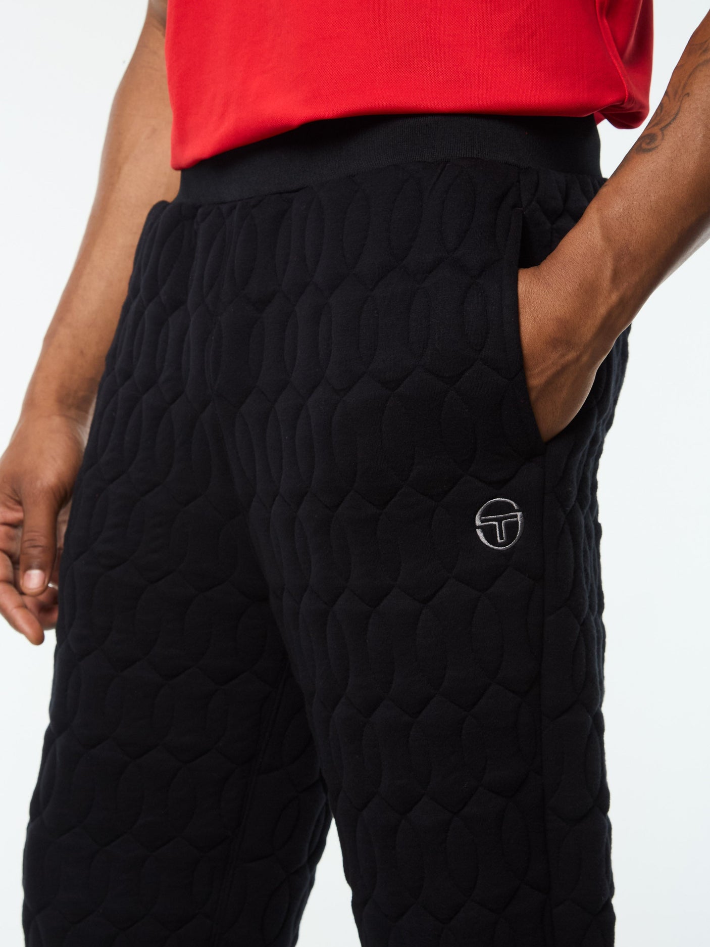 Sergio Tacchini Aversa Quilted Sweatpant - Black Beauty