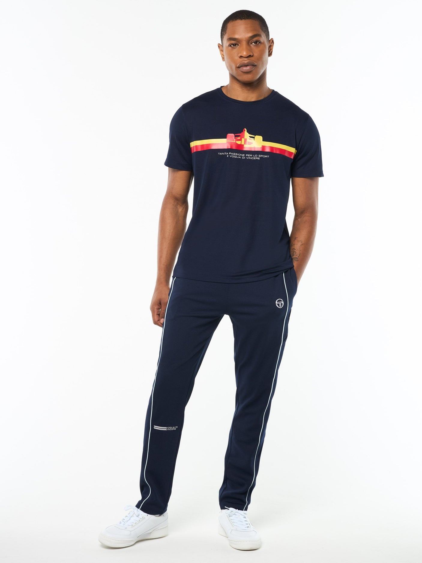 Sergio Tacchini Macchina T - Shirt - Maritime Blue-