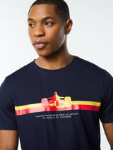 Sergio Tacchini Macchina T - Shirt - Maritime Blue-